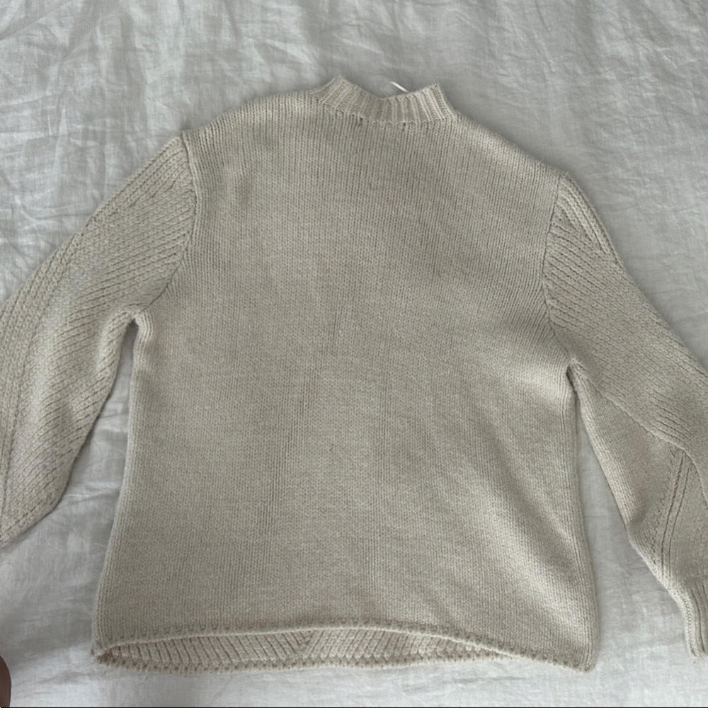 Zara Cream Mockneck Sweater - Picture 3 of 3